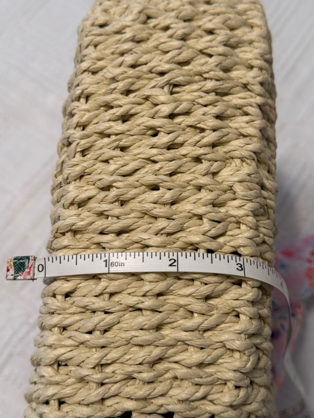 Tote - straw - scarf wrapped handles - small 15.5x3x8. Cute & perfect New NWT - Picture 12 of 12